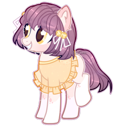 Size: 2095x2233 | Tagged: safe, artist:toffeelavender, oc, oc only, earth pony, pony, base used, clothes, earth pony oc, female, grin, high res, mare, simple background, smiling, solo, transparent background