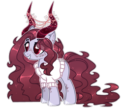 Size: 2273x2001 | Tagged: safe, artist:toffeelavender, oc, oc only, pony, base used, clothes, grin, high res, horns, simple background, smiling, solo, transparent background