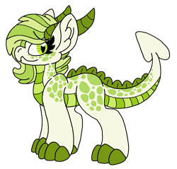 Size: 1000x956 | Tagged: safe, artist:scribble-dragon, oc, oc:peridot, dracony, dragon, hybrid, female, interspecies offspring, mare, offspring, parent:rarity, parent:spike, parents:sparity, simple background, solo, transparent background