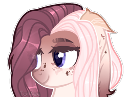 Size: 1013x764 | Tagged: safe, artist:toffeelavender, oc, oc only, earth pony, pony, base used, bust, earth pony oc, female, mare, simple background, smiling, solo, transparent background