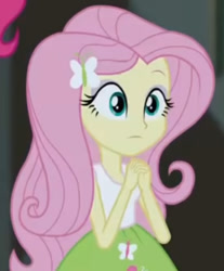 Size: 738x891 | Tagged: safe, screencap, fluttershy, pinkie pie, equestria girls, g4, my little pony equestria girls: friendship games, clothes, cropped, eyeshadow, makeup, sleeveless, tank top