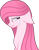 Size: 476x610 | Tagged: safe, artist:muhammad yunus, oc, oc only, oc:annisa trihapsari, earth pony, pony, base used, bust, crying, depression, earth pony oc, female, floppy ears, gritted teeth, looking at you, looking back, looking back at you, mare, medibang paint, profile, simple background, solo, sultry pose, transparent background