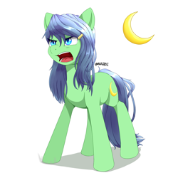 Size: 1500x1500 | Tagged: safe, artist:nihithebrony, oc, oc only, oc:scrying mind, earth pony, pony, angry, commission, earth pony oc, female, open mouth, simple background, solo, white background