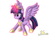 Size: 2732x2048 | Tagged: safe, artist:lordshrekzilla20, twilight sparkle, alicorn, pony, g4, female, glowing, glowing horn, high res, horn, jewelry, regalia, simple background, solo, spread wings, transparent background, twilight sparkle (alicorn), wings