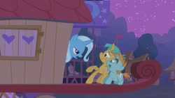 Size: 1280x720 | Tagged: safe, screencap, snails, snips, trixie, pony, unicorn, boast busters, g4, my little pony: friendship is magic, season 1, colt, female, foal, male, mare