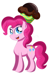 Size: 1280x1855 | Tagged: safe, artist:moonlightatlm, pinkie pie, earth pony, pony, g4, female, open mouth, simple background, solo, transparent background