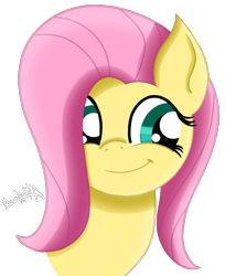 Size: 1294x1587 | Tagged: safe, artist:moonlightatlm, fluttershy, pegasus, pony, g4, bust, female, simple background, solo, transparent background