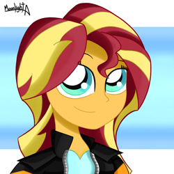 Size: 1280x1280 | Tagged: safe, artist:moonlightatlm, sunset shimmer, equestria girls, g4, bust, female, solo