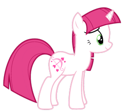 Size: 940x850 | Tagged: safe, artist:estories, artist:foxyfell1337, lovestruck, pony, unicorn, g4, female, full body, hooves, horn, mare, show accurate, side view, simple background, smiling, solo, standing, tail, transparent background