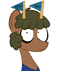 Size: 544x599 | Tagged: safe, artist:alandisc, oc, oc only, oc:smelly bigshit, earth pony, pony, bags under eyes, bust, clothes, shirt, simple background, solo, white background