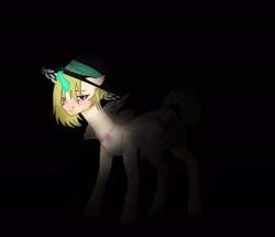 Size: 2483x2133 | Tagged: safe, artist:germanloh, oc, oc only, alicorn, pony, alicorn oc, black background, female, hat, high res, horn, mare, simple background, wings
