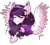 Size: 2592x2314 | Tagged: safe, artist:toffeelavender, oc, oc only, pegasus, pony, bow, bust, eyes closed, hair bow, high res, pegasus oc, simple background, smiling, solo, transparent background, wings