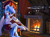 Size: 2732x2048 | Tagged: safe, artist:blue ink, oc, oc only, oc:valor compassion, pegasus, pony, book, chair, fire, fireplace, high res, pegasus oc, solo, spread wings, sword, weapon, window, wings