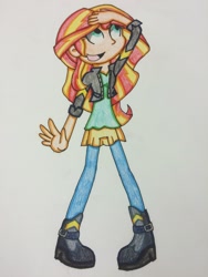 Size: 2448x3264 | Tagged: safe, artist:imtailsthefoxfan, sunset shimmer, equestria girls, g4, clothes, female, high res, solo, traditional art