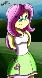 Size: 1683x3123 | Tagged: safe, artist:moonlightatlm, fluttershy, equestria girls, g4, clothes, female, skirt, solo