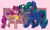 Size: 4396x2596 | Tagged: safe, artist:modularpon, oc, oc:asteroid trail, oc:ender, oc:star universe, pegasus, pony, bandana, female, flower, glasses, jewelry, male, mare, necklace, pegasus oc, romance, romantic, rose, stallion