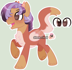 Size: 2227x2160 | Tagged: safe, artist:mint-light, artist:stormcloud-yt, oc, hybrid, pony, base used, chest fluff, high res, interspecies offspring, male, offspring, parent:discord, parent:fluttershy, parents:discoshy, raised hoof, simple background, smiling, solo, stallion