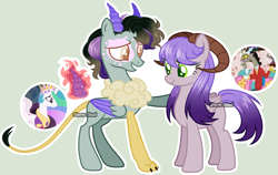 Size: 2580x1628 | Tagged: safe, artist:stormcloud-yt, discord, princess celestia, alicorn, draconequus, hybrid, pony, g4, base used, concave belly, female, interspecies offspring, male, mare, offspring, parent:discord, parent:princess celestia, parents:dislestia, screencap reference, slender, stallion, thin