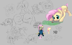 Size: 1267x801 | Tagged: safe, artist:dotkwa, fluttershy, pinkie pie, oc, oc:anon, human, insect, ladybug, orc, pegasus, pony, g4, belly button, brush, brushie brushie, cheek kiss, clothes, cute, eyes closed, food, hairbrush, implied rainbow dash, kissing, looking at something, lying down, male, onomatopoeia, popsicle, prone, shyabetes, sleeping, snoot, sound effects, stubble, tight clothing, tongue out, uniform, wonderbolts uniform, wondershy, zzz
