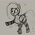 Size: 1500x1500 | Tagged: safe, artist:phutashi, fluttershy, pegasus, pony, g4, clothes, female, gray background, grayscale, heart, mare, monochrome, open mouth, open smile, simple background, sketch, smiling, socks, solo, striped socks