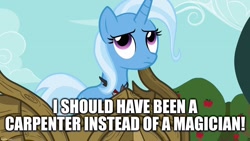 Size: 1280x720 | Tagged: safe, edit, edited screencap, screencap, trixie, pony, unicorn, g4, magic duel, alicorn amulet, caption, evil trixie, female, image macro, mare, meme, solo, text