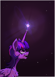 Size: 1300x1800 | Tagged: safe, artist:hc0, twilight sparkle, alicorn, pony, g4, chest fluff, solo, stars, supernova, this will end in death, this will end in tears, this will end in tears and/or death, twilight sparkle (alicorn)