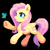Size: 640x640 | Tagged: safe, artist:hikkage, fluttershy, butterfly, pegasus, pony, g4, black background, cute, pixel art, shyabetes, simple background, solo