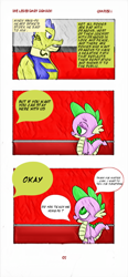 Size: 592x1280 | Tagged: safe, artist:spike-love, spike, dragon, anthro, comic:the legendary dragon story, g4, angry, baby, baby dragon, character:yang-fu, cloud, cloudy, comic, happy, kung fu, male, sadness, strong, strong dragon, talking, temple, training room