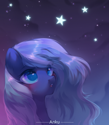 Size: 2000x2300 | Tagged: safe, artist:anku, oc, oc only, pegasus, pony, high res, solo, stars