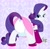 Size: 1688x1639 | Tagged: safe, artist:mommymidday, rarity, pony, unicorn, g4, abstract background, butt, butt focus, clothes, diaper, diaper butt, diaper fetish, diaper under clothes, dock, dress, female, fetish, looking at you, looking back, looking back at you, mare, non-baby in diaper, shoes, show accurate, signature, skirt, skirt lift, smiling, solo, tail, tail hole, upskirt