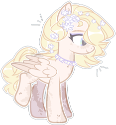 Size: 859x921 | Tagged: safe, artist:toffeelavender, oc, oc only, pegasus, pony, base used, colored wings, flower, flower in hair, pegasus oc, simple background, smiling, solo, transparent background, two toned wings, wings
