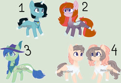 Size: 1024x704 | Tagged: safe, artist:stormcloud-yt, oc, oc only, earth pony, pegasus, pony, unicorn, base used, choker, earth pony oc, female, hat, horn, mare, pegasus oc, simple background, unicorn oc