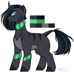Size: 1475x1449 | Tagged: safe, artist:purplegrim40, oc, oc only, hybrid, pony, unicorn, bracelet, interspecies offspring, jewelry, leonine tail, magical lesbian spawn, male, neck rings, offspring, parent:queen chrysalis, parent:zecora, simple background, smiling, solo, stallion, tail, transparent background