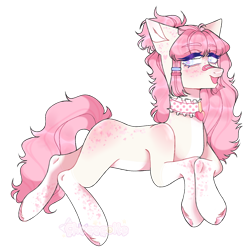 Size: 1024x1035 | Tagged: safe, artist:chococolte, oc, earth pony, pony, choker, female, mare, simple background, solo, transparent background