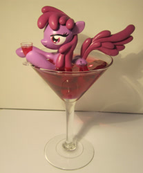 Size: 2230x2689 | Tagged: safe, artist:earthenpony, berry punch, berryshine, earth pony, pony, g4, 2015, alcohol, cocktail, craft, cup, cup of pony, drink, high res, irl, micro, photo, sculpture