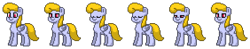 Size: 1128x220 | Tagged: safe, artist:topsangtheman, cloud kicker, pegasus, pony, pony town, g4, female, folded wings, full body, mare, simple background, smiling, solo, standing, transparent background, wings