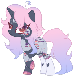 Size: 1280x1336 | Tagged: safe, artist:magicdarkart, artist:mint-light, oc, oc only, pony, unicorn, base used, clothes, female, mare, simple background, socks, solo, transparent background