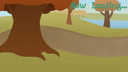 Size: 4096x2304 | Tagged: safe, artist:candy meow, legends of equestria, lake, loading screen, no pony, park, path, tree, white tail park