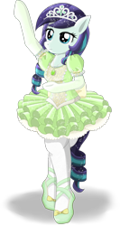 Size: 1356x2547 | Tagged: safe, artist:avchonline, coloratura, earth pony, semi-anthro, g4, arm hooves, ballerina, ballet, ballet slippers, beautiful, canterlot royal ballet academy, clothes, female, gloves, jewelry, long gloves, mare, puffy sleeves, simple background, solo, tiara, transparent background, tutu