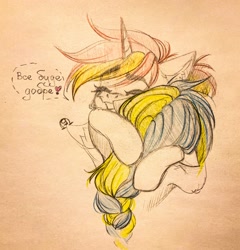 Size: 1968x2048 | Tagged: safe, artist:falafeljake, oc, oc:sunlight ray (bronukon), oc:ukraine, earth pony, pony, unicorn, bronukon, bronukon next, cyrillic, hug, nation ponies, traditional art, ukraine, ukrainian