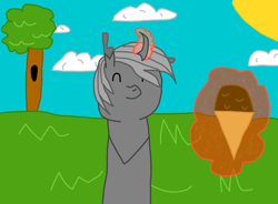 Size: 2000x1473 | Tagged: safe, artist:tobythechangeling, oc, oc only, oc:tobythechangeling, changeling, chocolate, cute, food, horn, ice cream, male, simple background, solo