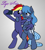 Size: 868x965 | Tagged: safe, artist:linedraweer, oc, oc only, oc:rainbow lightspeed, oc:whirly bat, bat pony, pegasus, pony, bipedal, hug, not luna, one eye closed, selfie, side hug, tongue out, winghug, wings, wink