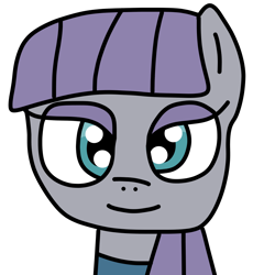 Size: 920x1000 | Tagged: safe, artist:jadeharmony, maud pie, earth pony, pony, g4, cute, eyeshadow, female, looking at you, makeup, mare, maudabetes, simple background, smiling, solo, transparent background, when she smiles