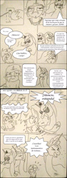 Size: 1024x2734 | Tagged: safe, artist:gafelpoez, lyra heartstrings, princess celestia, princess luna, pony, g4, abuse, comic, spanish, webcomic