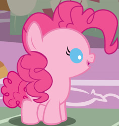 Size: 1920x2033 | Tagged: safe, artist:beavernator, edit, pinkie pie, earth pony, pony, g4, baby, baby pie, baby pony, cropped, cute, diapinkes, female, filly, foal, open mouth, open smile, smiling, solo, younger