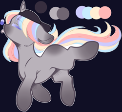 Size: 1599x1465 | Tagged: safe, artist:purplegrim40, oc, oc only, pony, unicorn, :p, beanie, hat, horn, multicolored hair, rainbow hair, simple background, solo, tongue out, unicorn oc