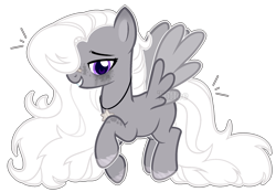 Size: 1901x1325 | Tagged: safe, artist:toffeelavender, oc, oc only, pegasus, pony, base used, female, grin, jewelry, mare, necklace, pegasus oc, simple background, smiling, solo, transparent background, wings