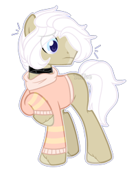 Size: 1300x1620 | Tagged: safe, artist:toffeelavender, oc, oc only, earth pony, pony, base used, choker, clothes, earth pony oc, looking back, male, simple background, solo, stallion, transparent background