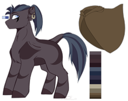 Size: 1900x1500 | Tagged: safe, artist:purplegrim40, oc, oc only, pony, cloak, clothes, ear piercing, earring, jewelry, magical lesbian spawn, male, offspring, parent:somnambula, parent:zecora, piercing, simple background, solo, stallion, transparent background