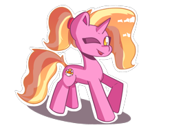 Size: 1300x1000 | Tagged: safe, artist:ronin20181, luster dawn, pony, unicorn, g4, the last problem, female, one eye closed, simple background, solo, transparent background, wink
